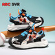 ABCSYR New Summer Nezha Boys Sandals Sac Toe Toe Anti-Collision Anti-Slip Breathable Outdoor Cartoon Beach Shoes Sk983 Black Orange 34 Longueur intérieure 21,5 cm