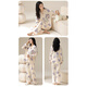 Katzenmann Frauen-Pyjama Frauen reine Baumwoll-Sommer-Sommer-Langarm-Strickjacke Frauen-Pyjama Set 2025 Neues Revers Cute Style Home Clothing