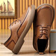 Lee Xiang International Light Luxury Brand Punched Breathable Outdoor Stirring Shoes Wear-resistant Beef Tendon Sole Hollow Men's Casual Leather Shoes Genuine Black Leather Shoes (Single-layer Cowhide) 39