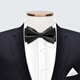 GLO-STORY gift box men's bow tie groomsmen formal wedding British bow MLD824065 black-double knot