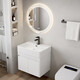 Jomoo Small Apartment Space Aluminum Bathing Gabinet Combinación Cerámica pequeña Cerámica Integrada Balcón Balcón Cuenca de lavado Redonda 4837 con juego completo