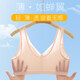 莫代尔妈妈内衣女中年妇女中老年女士无钢圈前扣背心式大码文胸透气夏季 常备换洗2件装浅蓝+肤色 3XL 140-155斤