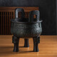 Tongguanle Bronze Stativ Ornamente Antique Bronze Ware Dingsheng Qianqiu Handwerk Keding Office Desk Eingang Weinschrank Desktop Dekoration 60 cm hoch + Basis