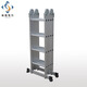 Shangshuo Aluminium-Legierung Multifunktionsklapper Leiter Straight Ladder Fischung Leiter Home Engineering Leiter Fabrik Direktvertrieb L12-693 Acht-Charakter-Füße