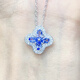 Chili's new natural 3a full body tanzanite pendant dark blue 925 silver fashion simple inlaid