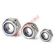 Zhongshangguille 304 stainless steel anti-loosening nut hexagonal locking nut Self-locking anti-slip screw cap M3M4M5M6M8M10M12 M14130 pieces