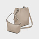CHARLES&KEITH25夏季新品荔枝纹单肩斜挎子母水桶包七夕礼物CK2-10151504 Taupe灰褐色 M