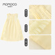 
Mamimaca MOMOCO Girls Summer Girls Dress Summer Gambling Cotton Dress Yellow 130
