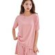 Langsha Pyjama pour femmes pour femmes en été fine cool et doux style farfelu et doux, les vêtements de maison confortables peuvent être portés à l'extérieur de 2025 rose