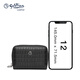 Goldlion Carte Sac Moss Multi-carte Multi-carte en cuir authentique grande capacité Cowhide Small Mini Card Bank Card Card Card Coin Coin Coin Coin Clip Black