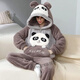 Pwehtm Zuosu Bekleidungsgeschäft Korallen Pyjamas Winter Herbst und Winter verdickter Flanell warmes Cartoon Home Kleidungsstück 9902* Kapuzenset m klein [80-90jin [Jin entspricht 0,5 kg]]