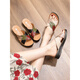 Specht-Mutter-Hausschuhe für Frauen im Sommer tragen echte Lederweiche Sohle mit mittleren Alters Sandalen flache Nicht-Schlupf-Sandalen für mittlere und ältere Menschen großer Größe 1278 Beige 35