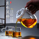 Qinkai heat-resistant high temperature glass teapot filtered thickened transparent single pot small floral teapot household tea water separation glass penguin teapot 500ml