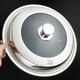 Ye Yu Te thick 304 stainless steel wok lid combination lid household tempered glass lid transparent visible pot lid iron pot lid 304 (can stand handle) 36cm (actual outer diameter 35cm)