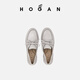 HOGAN【TC】女鞋春夏系列H-Wrap系列H681船鞋系带厚底鞋 灰色 35