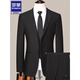 ROMON Striped Suit Men's Suit Formal Professional Wedding Groom's Dress Slim Business Casual Groomsmen's Suit Men's Dark Blue 8985 Suit Top + Pants 175/L Recommended 116-130 Jin Jin equals 0.5 kg