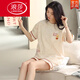 LangSha 2025 pajamas for women in summer pure cotton shorts shorts thin summer cute and sweet can be worn outside home clothing set YX-7511 9856 M [recommended 80-100Jin [Jin equals 0.5 kg] wear]