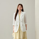 Show de fibra [Temperamento intelectual y capaz de chaqueta de traje de lacele] Gran tamaño Fat MM2025 Summer NUEVO Estilo 2694 Off-White 5xl