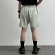 Lucao Adei 2025 Summer New American Fashion Letter Ink Ink Sports Shorts Pure Cotton Cotton Grey Men and Women Pants DK1047 Gray S