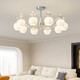 OPP (Opple) Wohnzimmer Kronleuchter Einfacher Butterstil 2025 Designer Neue Lampen und Vollhauspaket-Kombinationslampen CX-967-6 Kopf + 85 cm + 54W Wandsteuerung + Drei-Farben-Licht