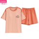 
Modal pure cotton summer pajamas ladies pullover pajamas summer shorts shorts comfortable and casual home clothing set Z9856 M [recommended 80-100Jin [Jin equals 0.5 kg] wear]