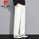 Pierre Cardin Pantalones rectos para hombres Marca de moda de primavera y verano Pantalones de algodón rectos sueltos Boy Pantalones versátiles y pantalones casuales 6628 Caki + 6628 gris claro M [95-115Jin [Jin equivale a 0.5 kg]]