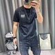 2025 summer new trendy brand full of cartoon printed short-sleeved T-shirt for men slim and trendy versatile short T-t shirt QP Lu Erjiu829 white L