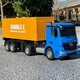 Dilanni (Dilanni) Dilanni Semi-Dailer-Traktor-Modell Fernbedienungsanhänger Spielzeug großer Transportwagen Flatebett-Lastwagen Ladung Ladung Großer Fernbedienungsanhänger