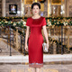 Fumini 2026 New High-End Grandma-in-Law Engagement Evening Dress New Chinese Style Host Marriage Mother Wedding Banquet Wedding Dress Summer Burgundy XL