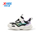 XTEP Children's Casual Shoes Butterfly Print Girls' Leather Sports Shoes Black/Sail White 31