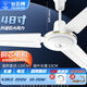 Diamond Brand Ménataire Ventilateur de plafond salon Iron Fabille Venture grande puissance éolienne Restaurant industriel Dormitory Plafond-Type SILENT ÉLECTRIQUE VANNEUX 1050 mm à trois feuilles blanches (trois engrenages)