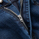 Jeans de alta gama de la marca Romon para hombres y hombres de mediana edad, pantalones de algodón informales rectos para pantalones de papá delgados de verano 3886-Dark Blue 29 [Circunferencia de cintura 2 pies 2]