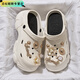 Chaussures de trou de Luozhichao pour femmes en été, usure de plein air, sandales de sac de plage antidérapantes à semelles épaisses, en été, lettres noires, fleurs en diamant, 36 3735/36 pieds de pied