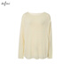 Eifli (eifini) eifli cou rond cou de style lazy lâche paille en tricot à manches longues pour femmes mince pour femmes 2025 Nouveau style crème jaune m 110-125jin [Jin est égal à 0,5 kg]