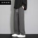 
FANQI high school entrance examination pants without metal clothes for men without magnetism or iron electronic factory silent thin straight pants Black BJZ983 2XL