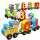 NMCK magnetic digital train children's building blocks toys boys and girls 3 to 4 to six-year-old babies magnetic assembly 10-section beech wood front magnetic digital train
