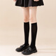 Japanese jk calf socks for women velvet spring and summer over-the-knee stockings pressure socks slimming black lolita socks black half leg + calf + over the knee 1 pair each