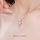 GIEVSZHE PT950 Platinum Platinum Necklace for Women 2025 New Moissanite Diamond Chinese Valentine's Day Birthday Gift for Girlfriend and Wife Eleven Warehouse Straight Hair/Next Day Delivery Light Luxury Style - Inlaid with Flawless Moissanite