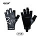 RVVR RG9322 professional sun protection gloves with exposed five-finger lure gloves for men, ice silk breathable quick-drying outdoor fishing gloves, lightning black M