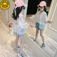 G.DUCKKIDS girls summer sun protection jacket 2025 new breathable and fashionable children's medium-large children summer thin Korean version trend 9905 green and white [sun protection jacket] 110