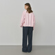 Fans Lane French Bath Style Kurzjacke für Frauen 2025 Herbst New Loot Lose Pink Arbeit Top Kirschblüte Pink XS