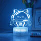 Qichun new egg zi party peripheral atmosphere lights Baker styling colorful night lights to give children birthday gifts 3899-2 Baker crack remote control 16 color gift box packaging