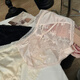 Cairklai 4-Plate Französisch Satin sexy Spitze Mesh Unterwäsche für Mädchen 2025 NEUEM SOMMER Dünn Frauen-Slips CK Serie Y3883-Black M_SOUitable für 80-100jin [Jin ist gleich 0,5 kg]