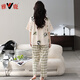 
Yalu pajamas women's summer pure cotton short-sleeved trousers summer cartoon thin mother's home clothing suit can be worn outside 673 XL