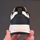 Huili children's shoes, low top mesh panel shoes, small white shoes, boys and girls sports shoes, WZCL1345 white and black 35