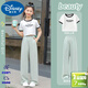 Disney Girls Internet Celebrity Street Fried Street Set 2025 New Children's Summer Sports Short Sleeve Two-Piece Set Women's Day Gift Official Flagship 9731 Purple + 15025 meters white [Set] 120 cm