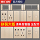 Socador de interruptor de Delixi 118 Tipo 691 Placa grande Golden Quince Hole Nine Hole Panel Multi-Lowol Combination Ball Socket