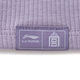 Li-Ning-Kurzärärmel-Frauen 2025 Sommer neuer Stil Verbotene Stadt Joint-Marken-Brand-Blume Slim Round Neck T-Shirt Top AHSV694 -2 Hell Black Purple/Milk White XL
