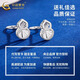 CHINA GOLD PT950 platinum gourd earrings women's earrings high-end dopamine light luxury niche summer earrings birthday gift PT950 platinum gourd earrings about 1.4g