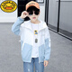 G.DUCKKIDS Children's Sun Protection Clothing Boys 2025 New Medium and Large Children Lightweight Breathable Anti-UV Summer Sun Protection Clothing Jacket Trendy Green 120 cm